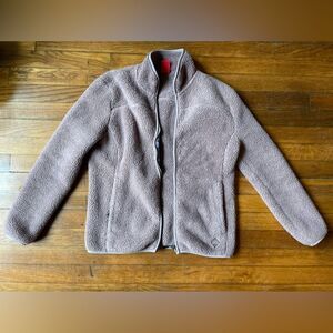 XS Eastern Mountain Sports sports fleece Sherpa full zip jacket QUAIL color